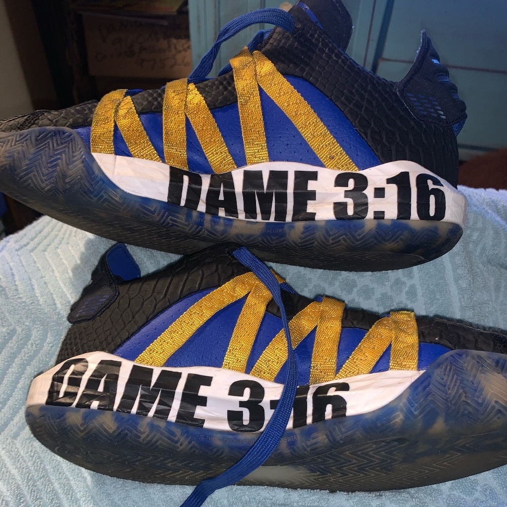 Adidas Dame 6 Stone Cold Damian Lillard Austin 3:16 Black Blue Men's